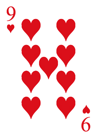 Nine Heart Card