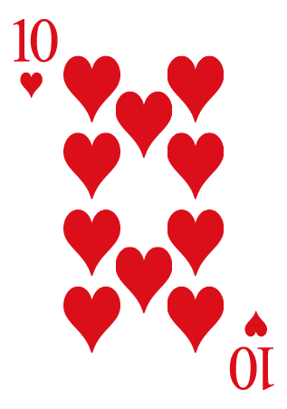 Ten Heart Card