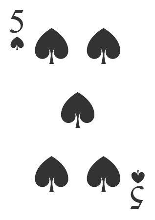 Five Spades Card