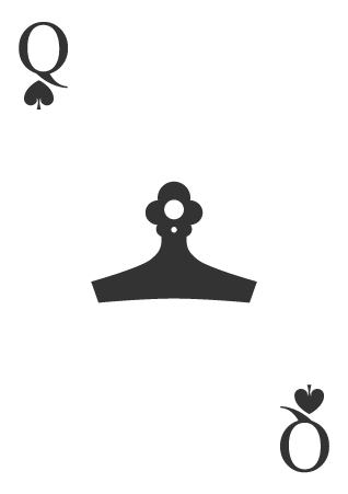 Queen Spades Card